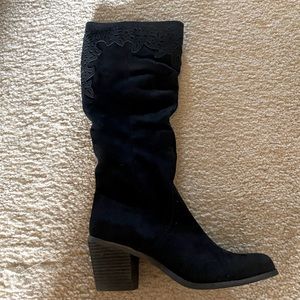 Not Rated Black Suede Boots
